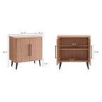 Meuble d'appoint moderne du milieu du siècle Manhattan Comfort Jodie avec 2 étagères