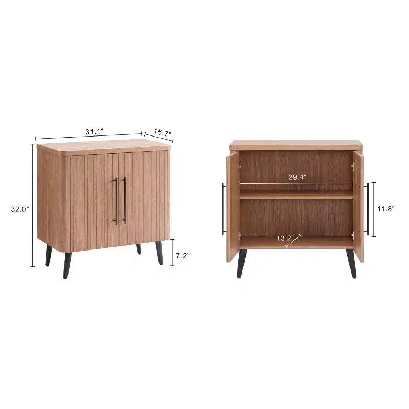 Meuble d'appoint moderne du milieu du siècle Manhattan Comfort Jodie avec 2 étagères