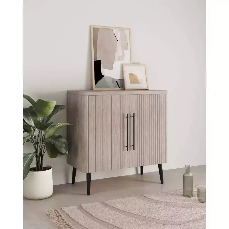 Meuble d'appoint moderne du milieu du siècle Manhattan Comfort Jodie avec 2 étagères