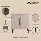 Meuble d'appoint moderne du milieu du siècle Manhattan Comfort Jodie avec 2 étagères