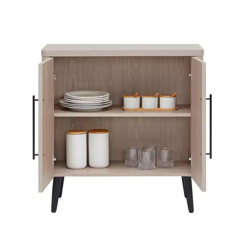 Meuble d'appoint moderne du milieu du siècle Manhattan Comfort Jodie avec 2 étagères