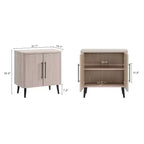 Meuble d'appoint moderne du milieu du siècle Manhattan Comfort Jodie avec 2 étagères