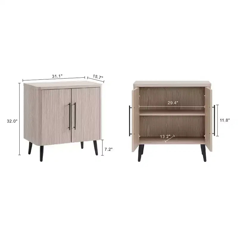 Meuble d'appoint moderne du milieu du siècle Manhattan Comfort Jodie avec 2 étagères