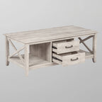Table basse grise Saint Birch Honduras avec 2 tiroirs