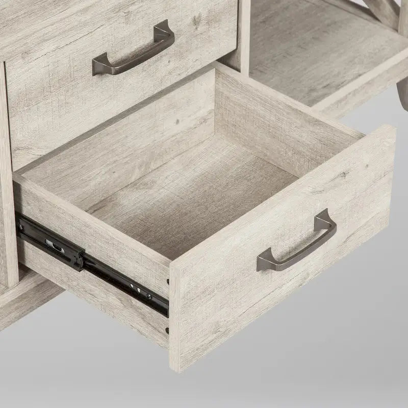 Table basse grise Saint Birch Honduras avec 2 tiroirs
