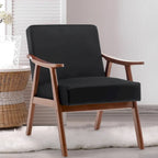 Chaise Mid-Century Moderne, Chaise de salon avec cadre en bois massif