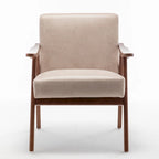 Chaise Mid-Century Moderne, Chaise de salon avec cadre en bois massif