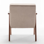 Chaise Mid-Century Moderne, Chaise de salon avec cadre en bois massif