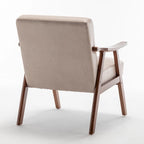 Chaise Mid-Century Moderne, Chaise de salon avec cadre en bois massif