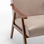 Chaise Mid-Century Moderne, Chaise de salon avec cadre en bois massif
