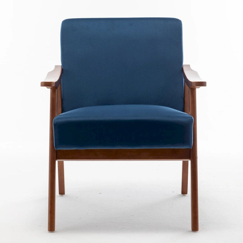 Chaise Mid-Century Moderne, Chaise de salon avec cadre en bois massif