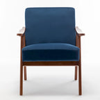Chaise Mid-Century Moderne, Chaise de salon avec cadre en bois massif
