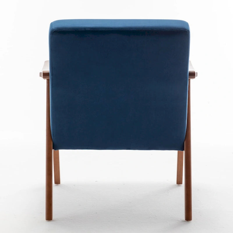 Chaise Mid-Century Moderne, Chaise de salon avec cadre en bois massif