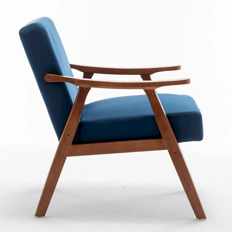 Chaise Mid-Century Moderne, Chaise de salon avec cadre en bois massif