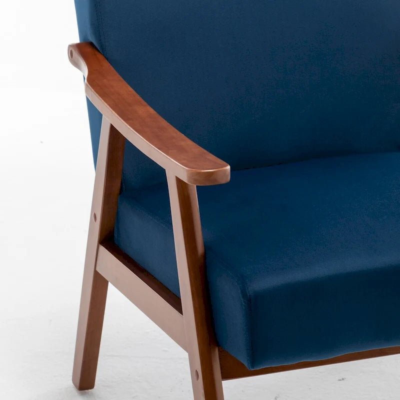 Chaise Mid-Century Moderne, Chaise de salon avec cadre en bois massif