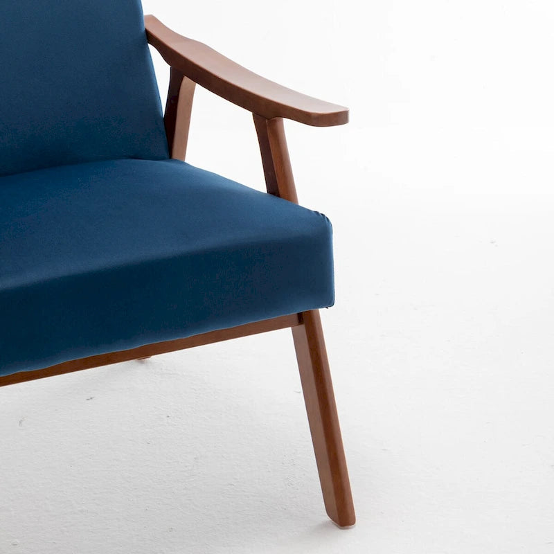 Chaise Mid-Century Moderne, Chaise de salon avec cadre en bois massif