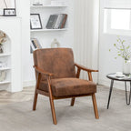 Chaise Mid-Century Moderne, Chaise de salon avec cadre en bois massif