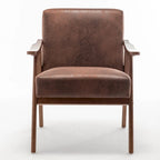 Chaise Mid-Century Moderne, Chaise de salon avec cadre en bois massif