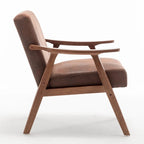 Chaise Mid-Century Moderne, Chaise de salon avec cadre en bois massif