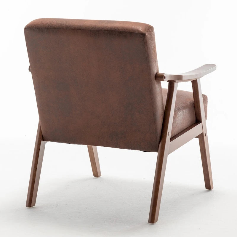 Chaise Mid-Century Moderne, Chaise de salon avec cadre en bois massif