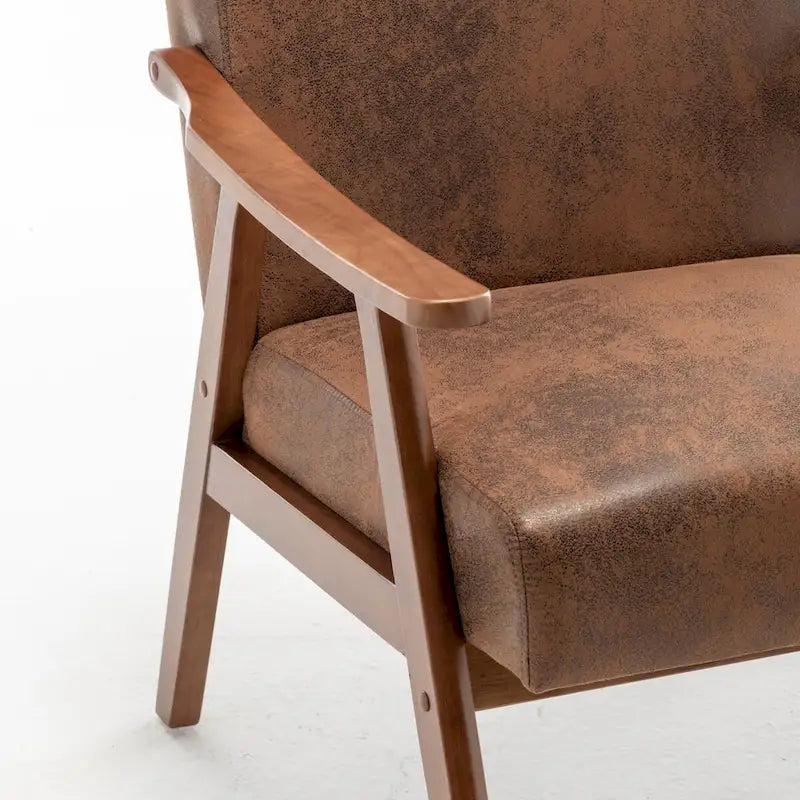 Chaise Mid-Century Moderne, Chaise de salon avec cadre en bois massif