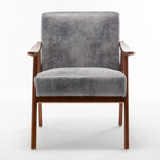 Chaise Mid-Century Moderne, Chaise de salon avec cadre en bois massif