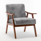 Chaise Mid-Century Moderne, Chaise de salon avec cadre en bois massif