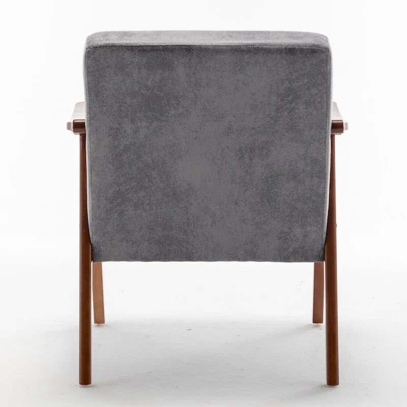 Chaise Mid-Century Moderne, Chaise de salon avec cadre en bois massif