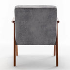 Chaise Mid-Century Moderne, Chaise de salon avec cadre en bois massif