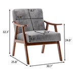 Chaise Mid-Century Moderne, Chaise de salon avec cadre en bois massif