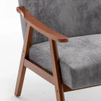 Chaise Mid-Century Moderne, Chaise de salon avec cadre en bois massif