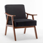 Chaise Mid-Century Moderne, Chaise de salon avec cadre en bois massif