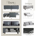 AECOJOY Canapé-Lit 3-en-1 Chaise Lit Double Convertible