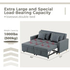 AECOJOY Canapé-Lit 3-en-1 Chaise Lit Double Convertible