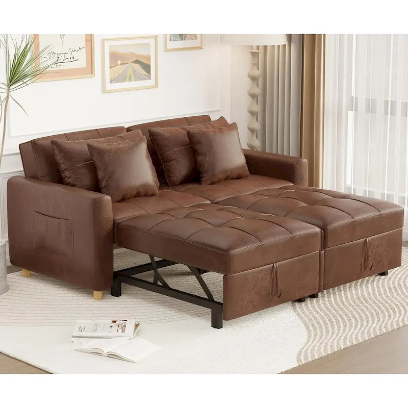 AECOJOY Canapé-Lit 3-en-1 Chaise Lit Double Convertible