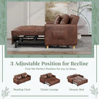 AECOJOY Canapé-Lit 3-en-1 Chaise Lit Double Convertible