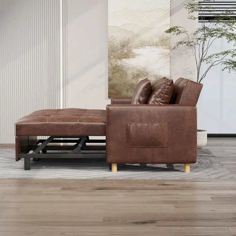 AECOJOY Canapé-Lit 3-en-1 Chaise Lit Double Convertible