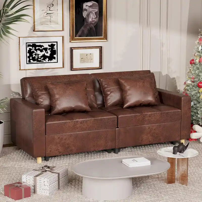 AECOJOY Canapé-Lit 3-en-1 Chaise Lit Double Convertible