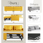 AECOJOY Canapé-Lit 3-en-1 Chaise Lit Double Convertible