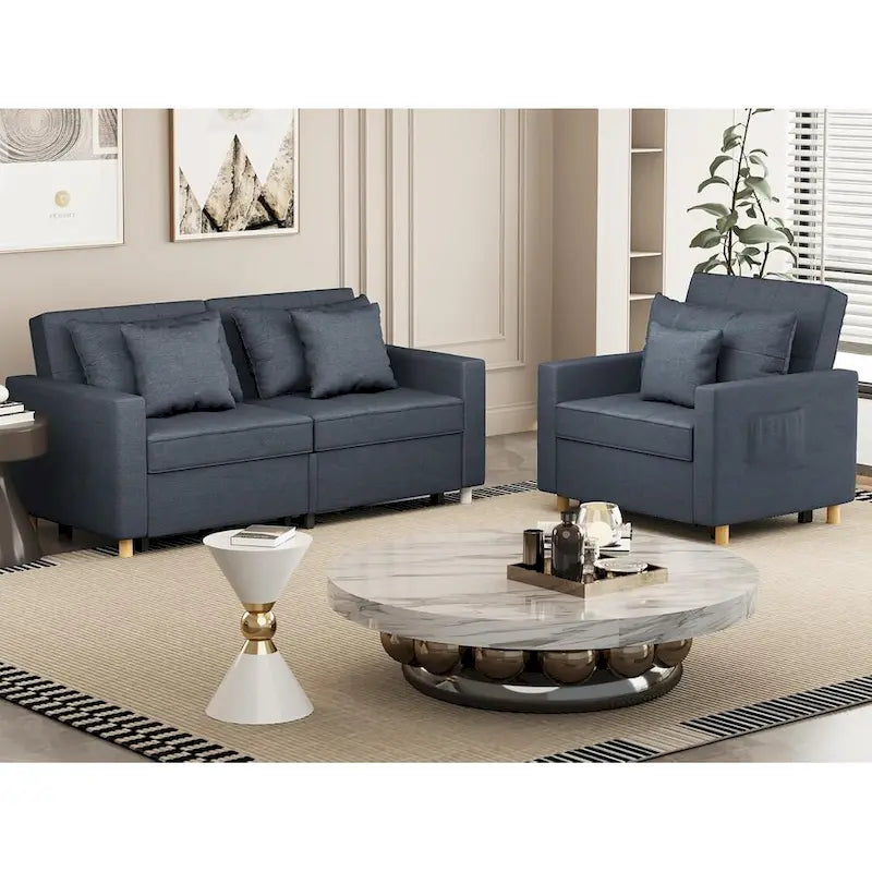 AECOJOY Canapé-Lit 3-en-1 Chaise Lit Double Convertible