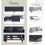 AECOJOY Canapé-Lit 3-en-1 Chaise Lit Double Convertible