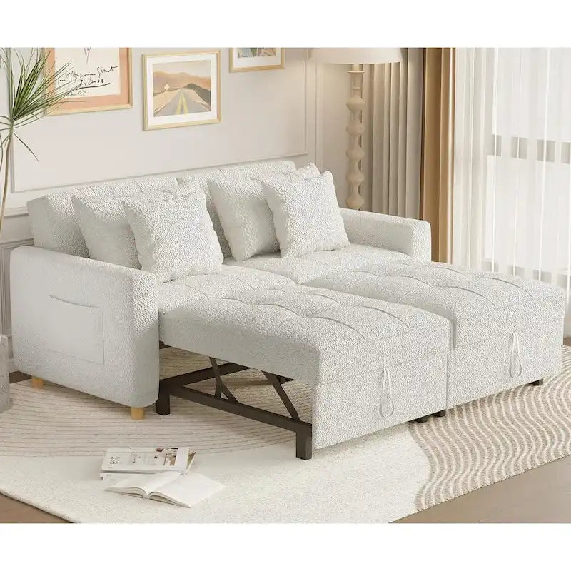 AECOJOY Canapé-Lit 3-en-1 Chaise Lit Double Convertible