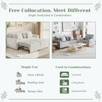AECOJOY Canapé-Lit 3-en-1 Chaise Lit Double Convertible