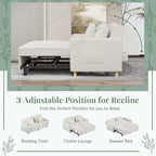 AECOJOY Canapé-Lit 3-en-1 Chaise Lit Double Convertible