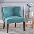 Fauteuil d'appoint en tissu, sarcelle foncé, pour salon et chambre