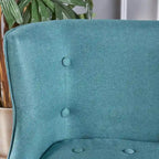 Fauteuil d'appoint en tissu, sarcelle foncé, pour salon et chambre