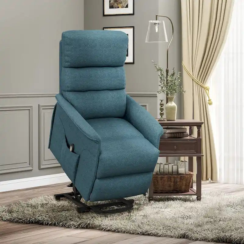 Fauteuil releveur inclinable HOMCOM pour personnes âgées, montage facile, fauteuil releveur en tissu avec télécommande
