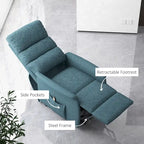 Fauteuil releveur inclinable HOMCOM pour personnes âgées, montage facile, fauteuil releveur en tissu avec télécommande