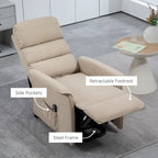 Fauteuil releveur inclinable HOMCOM pour personnes âgées, montage facile, fauteuil releveur en tissu avec télécommande