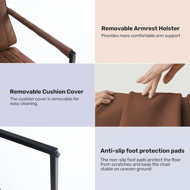 Fauteuil d'appoint rembourré avec cadre en métal robuste résistant à la rouille, fauteuil de lecture pour l'extérieur et l'intérieur